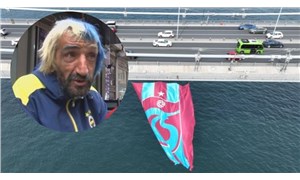 Köprüdeki Trabzonspor bayrağını indirmeye çalışan Rambo Okan gözaltına alındı