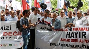 Birleşik Kamu-İş'ten TÜİK önünde enflasyon protestosu: "TÜİK'in yalanlarından bıktık"