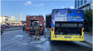 Kadıköy'de İETT otobüsünde yangın