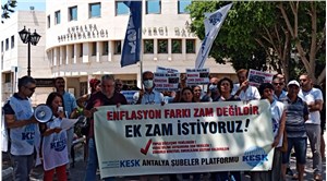 KESK Antalya Şubeler Platformu'ndan çağrı: Tüm kamu emekçilerine enflasyon farkı ödensin