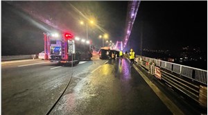 Fatih Sultan Mehmet Köprüsü'nde zincirleme kaza: Takla atan araç alev aldı