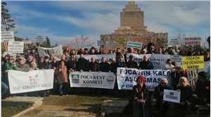 Foça’da kurulmak istenen taş ocağına protesto