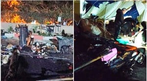 İskenderun'da depremzedelerin kaldığı çadırda yangın: 2'si ağır 3 yaralı