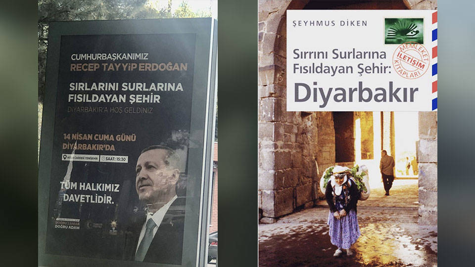 Yazar Şeyhmus Diken’den 'Erdoğan afişi' tepkisi: Kitabımın adını kullanmışlar