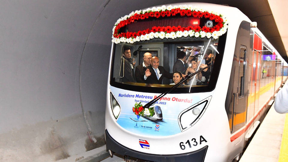 Narlıdere Metrosu’nda test sürüşü yapıldı