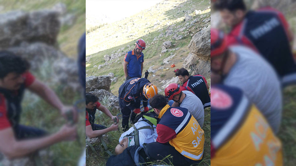 Mardin'de kayalıklardan düşen kişi, 2 gün sonra kurtarıldı