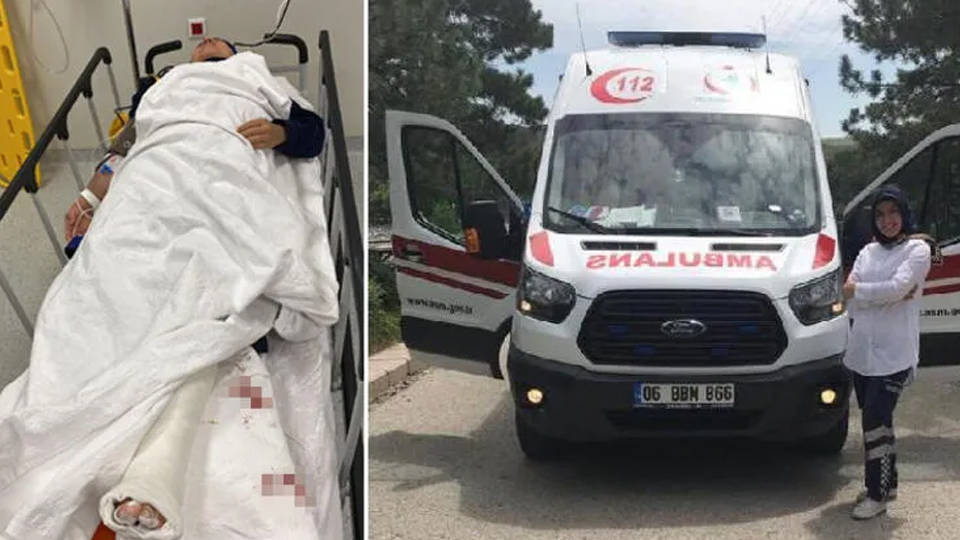 Hastaya müdahaleye giden sağlık emekçisine saldırı: Merdivenden itildi