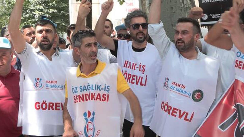 İstanbul İl Sağlık Müdürlüğü önünde eylem: “Alacaklarımızı vermeyi unuttunuz”