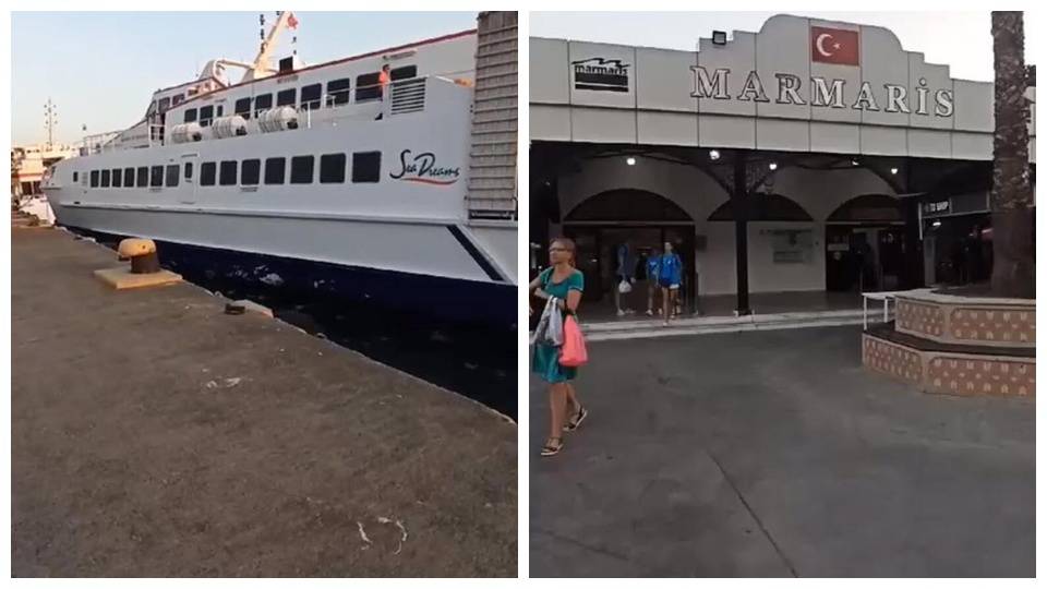 Rodos Adası'ndan tahliye edilen turistler Marmaris'e getirildi