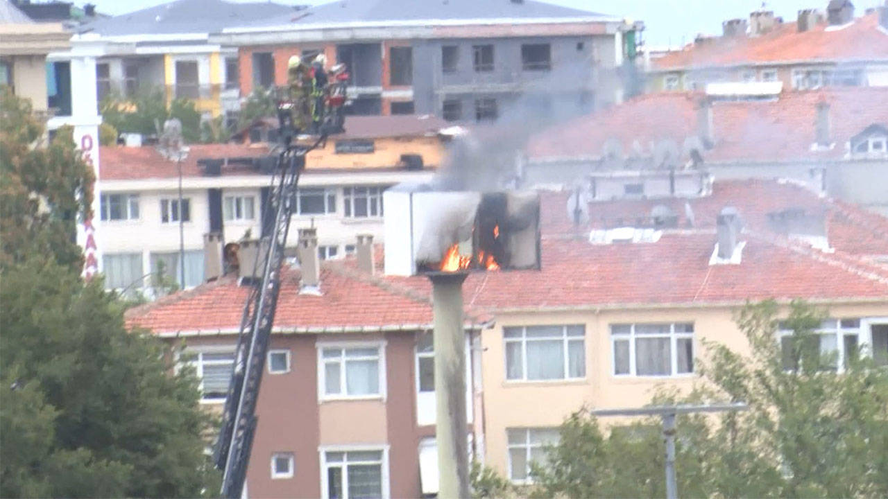 Baz istasyonu alev aldı: Bakırköy'de hastane bahçesinde yangın paniği
