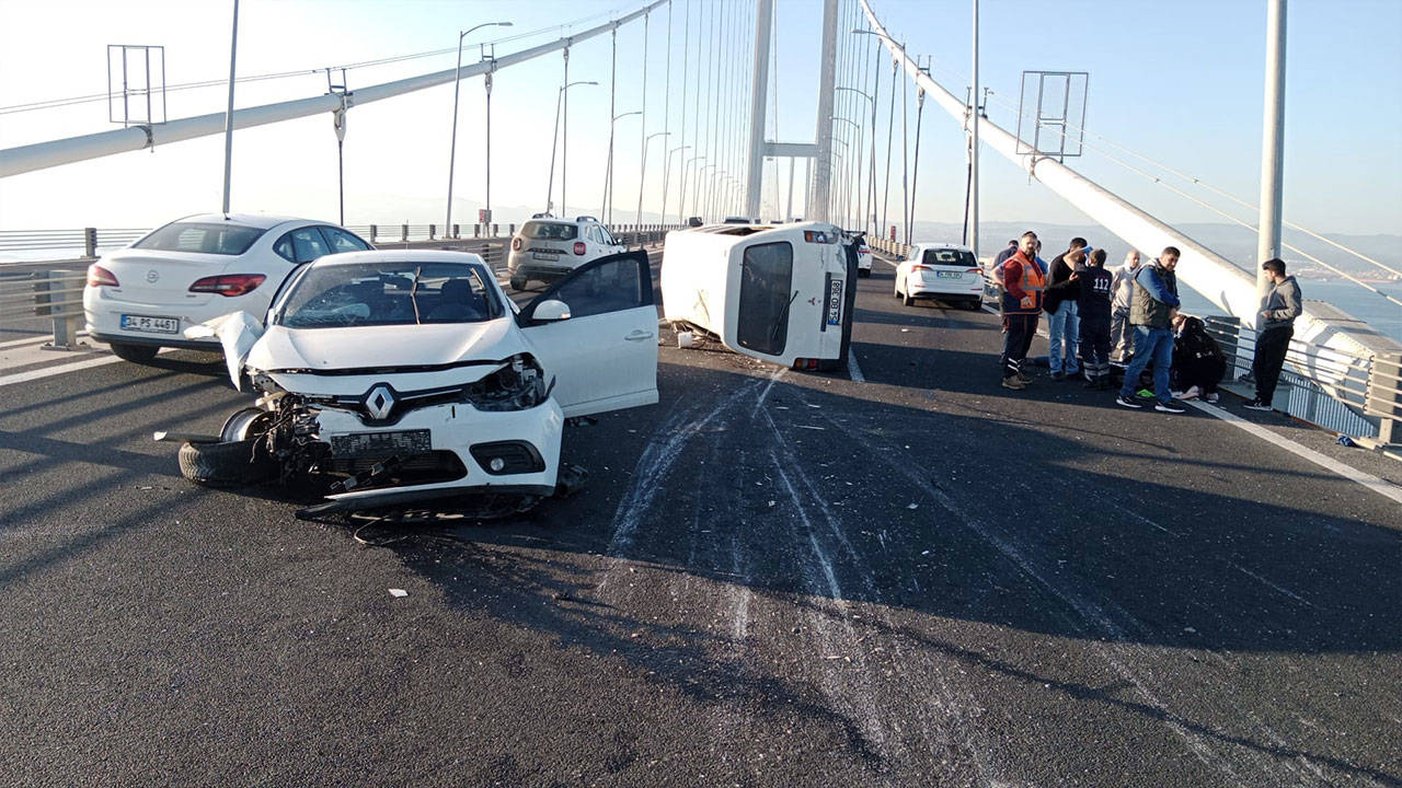 Osmangazi Köprüsü'nde zincirleme kaza: 9 yaralı