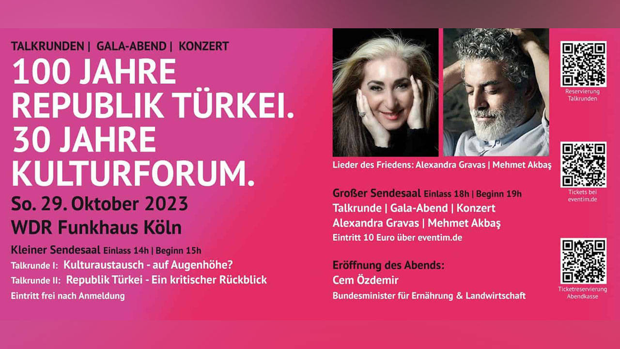Köln’de 29 Ekim etkinlikleri: Türkiye Cumhuriyeti 100, Kültür Forumu 30 yaşında