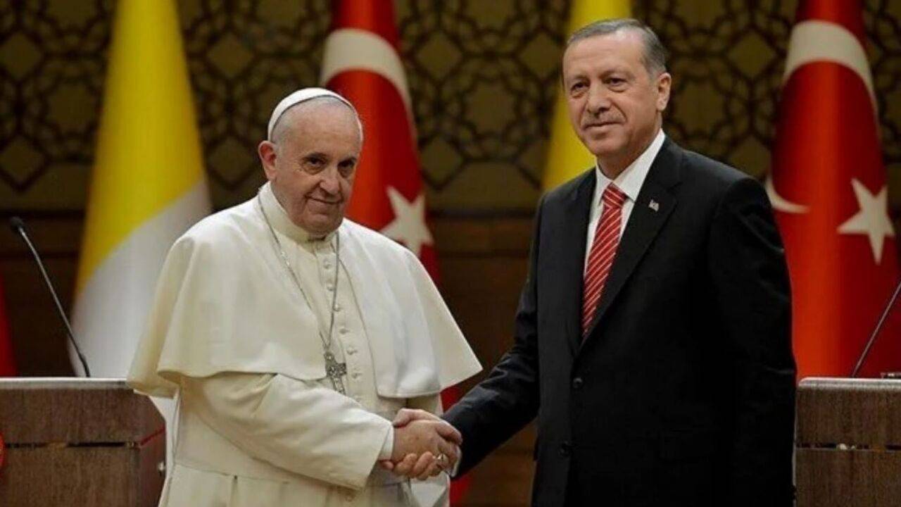 Erdoğan ile Papa, İsrail-Filistin çatışmasını görüştü