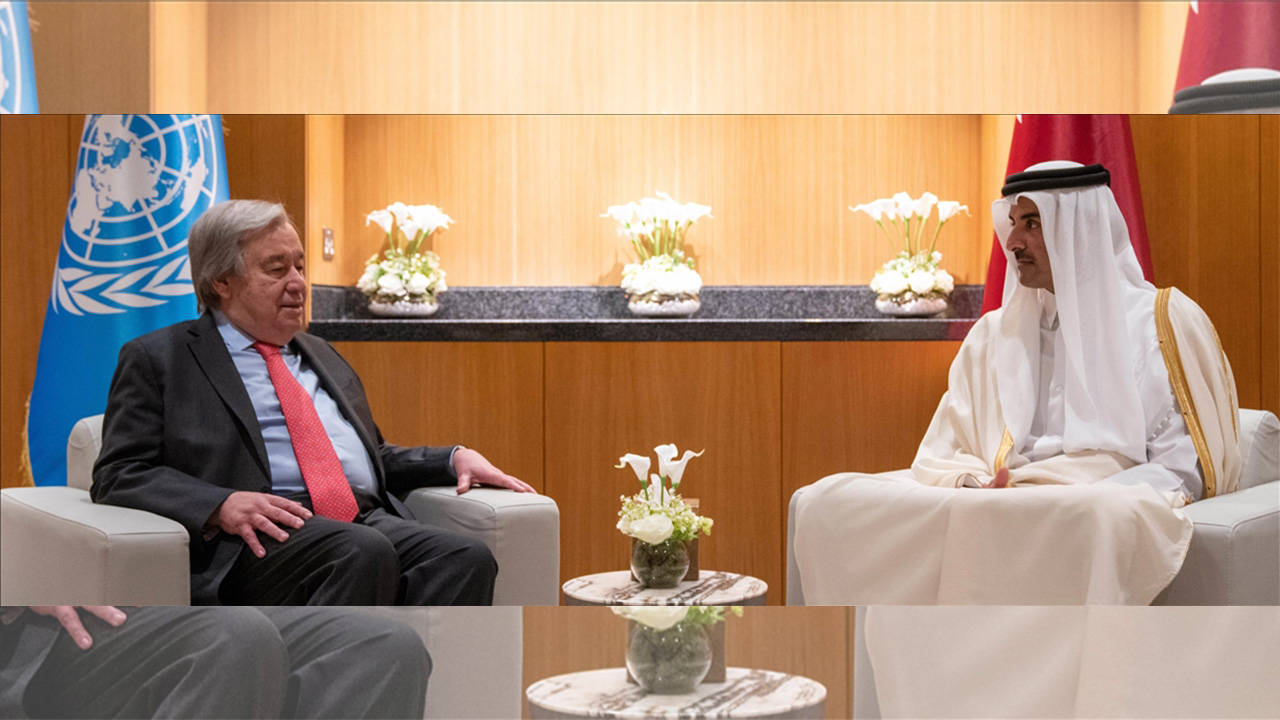BM Genel Sekreteri Guterres, Katar Başbakanı Al Sani ile görüştü