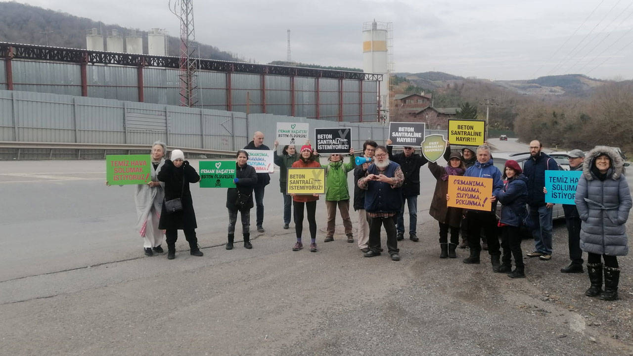Uskumruköy halkının 'beton santrali' tepkisi sürüyor: Orman yaşatır, beton öldürür