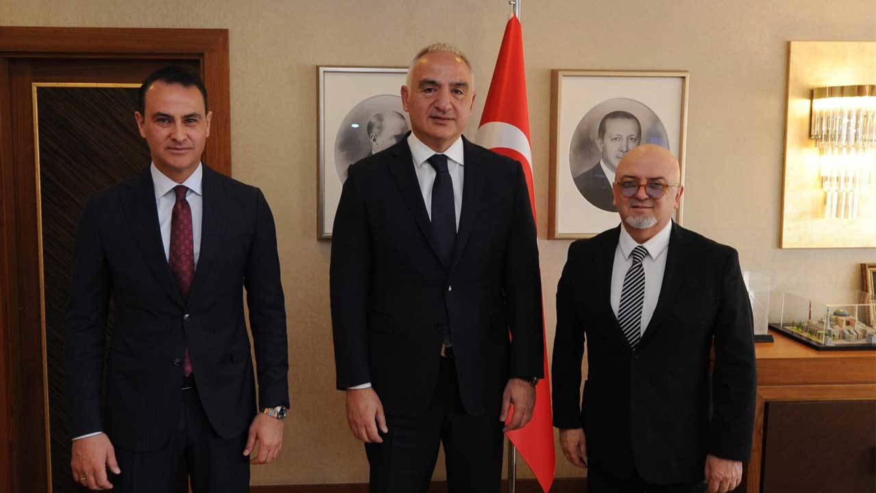 Kültür ve Turizm Bakanı Mehmet Nuri Ersoy Birol Güven ile görüştü