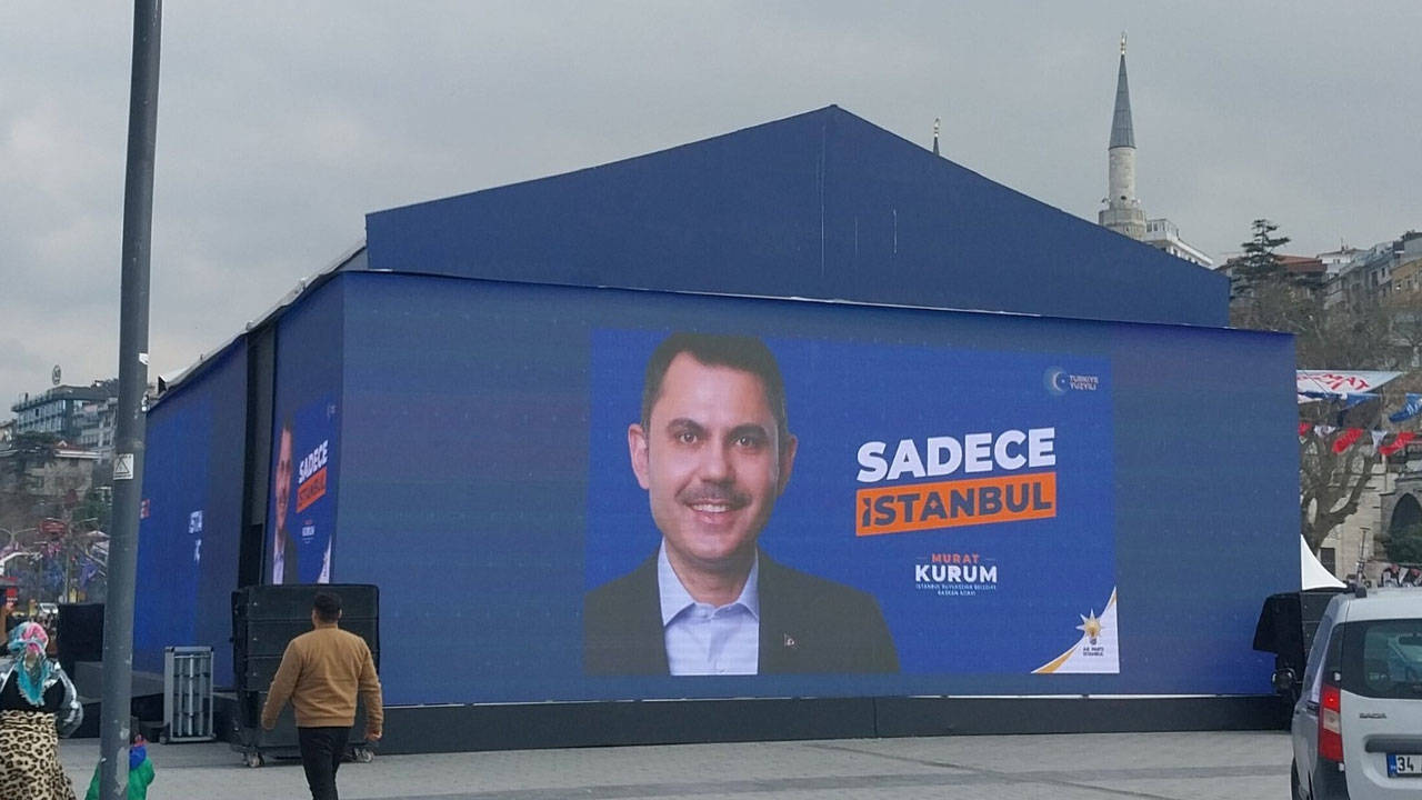 İletişim Başkanlığı'nın Erdoğan sergisi, Murat Kurum'un seçim merkezi oldu!