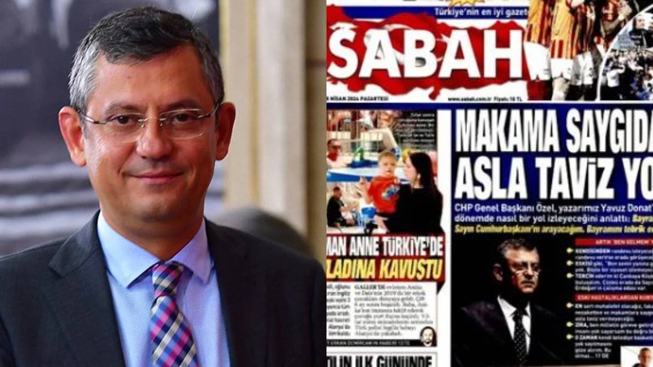 Sabah Gazetesi şaşırttı: Özgür Özel röportajını manşete taşıdı