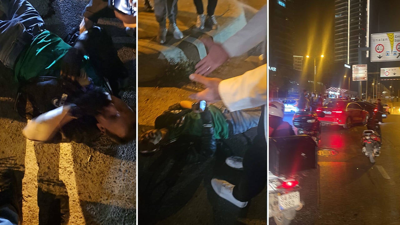 Üsküdar'da motokuryeye bıçaklı saldırı: Durumu ağır