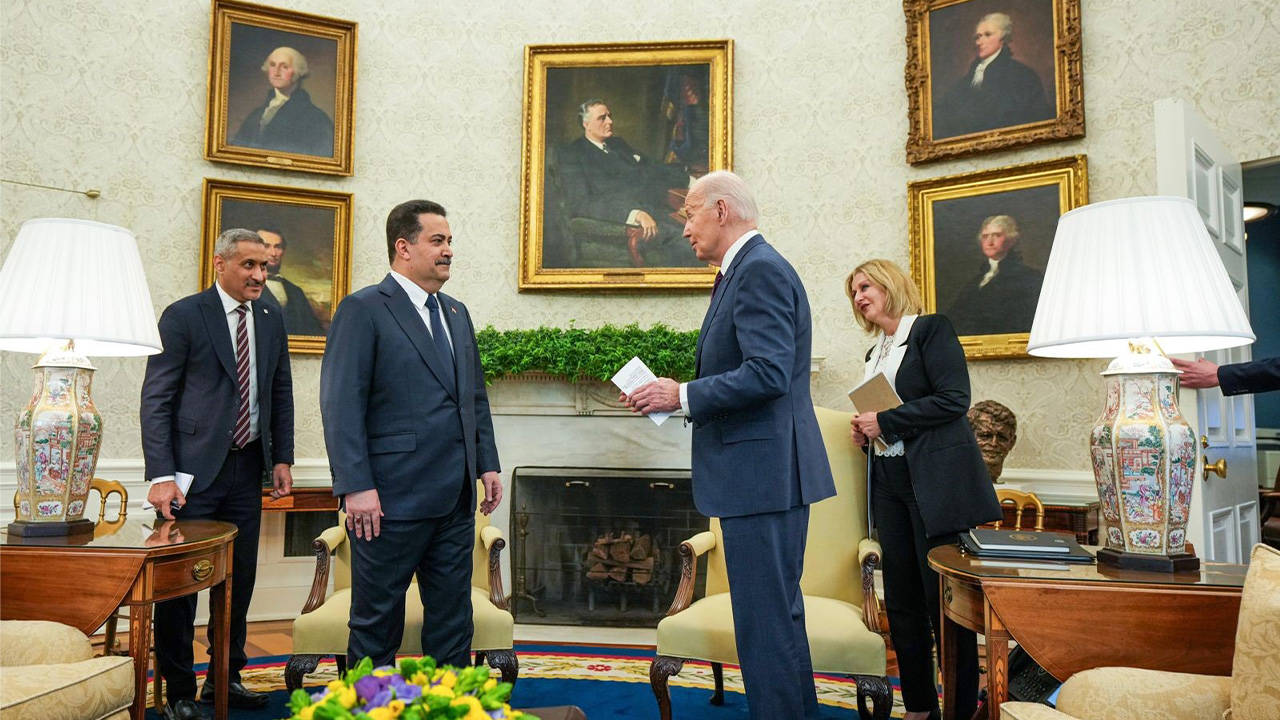 Biden ile Irak Başbakanı Beyaz Saray'da bir araya geldi