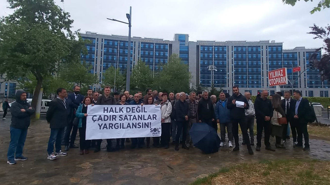 Çadır satan Kızılay’ı protesto eden 77 SOL Partili hâkim karşısında