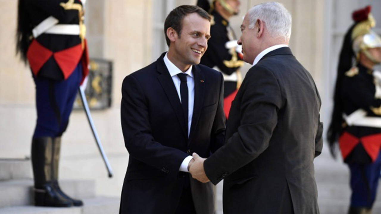 Netanyahu ile görüşen Macron, İsrail'in güvenliğine bağlılığını yineledi