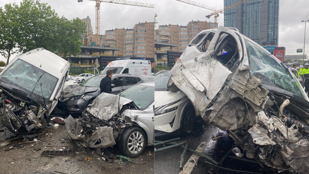 Beşiktaş'ta zincirleme kaza: 8 kişi yaralandı