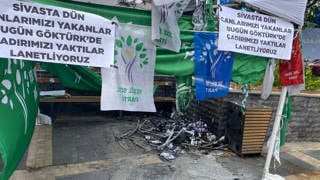 YSP’nin çadırını kundaklayıp, Kılıçdaroğlu’nun pankartlarına zarar verdiler!
