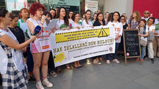 TMMOB İstanbul İKK Kadın Komisyonu’ndan Mücella Yapıcı’ya destek eylemi