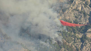 Kemerdeki orman yangını 2. gününde: 238 hektar alan yandı