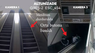 İstanbulda yürüyen merdiven sabotajlarına ilişkin yeni video paylaşıldı