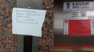 KYK yurtlarında ihmaller zinciri: Gebze KYK Yurdu’nda da asansör kırmızı etiketliymiş