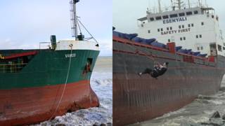 Karadenizde fırtına: Hopa ve İneboluda iki gemi karaya oturdu