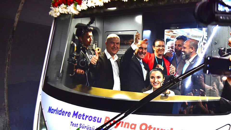 Narlıdere Metrosu’nda test sürüşü gerçekleşti
